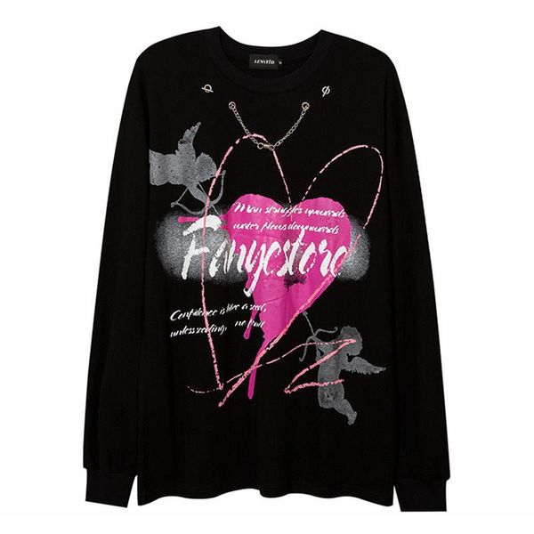 men's t-shirts heart letter angel print hip hop t-shirt 2021 streetwear harajuku tshirt men autumn cotton casual long sleeve t shirts, White;black
men's t-shirts heart letter angel print hip hop t-shirt 2021 streetwear harajuku tshirt men autumn cotton casual long sleeve t shirts, White;black