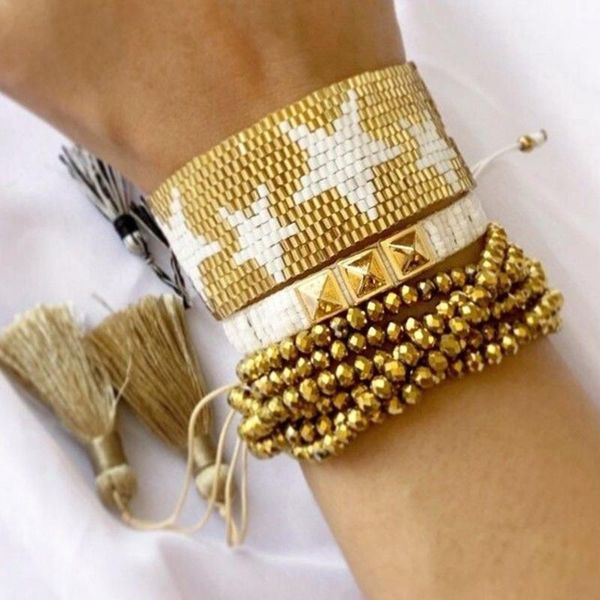 charm bracelets bbrichy fashion miyuki for women star bracelet crystal beaded jewelry tassel pulsera woven friendship, Golden;silver
charm bracelets bbrichy fashion miyuki for women star bracelet crystal beaded jewelry tassel pulsera woven friendship, Golden;silver
