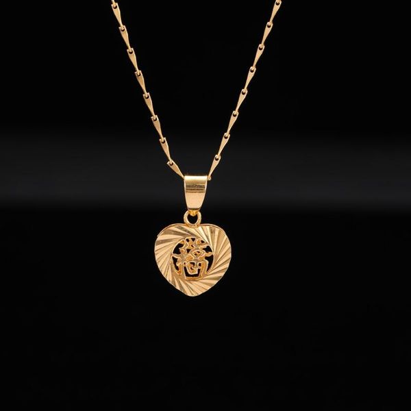 24k yellow gold filled chunky heart blessing statement necklaces pendants for woman lucky chokers collar chain jewelry, Silver
24k yellow gold filled chunky heart blessing statement necklaces pendants for woman lucky chokers collar chain jewelry, Silver