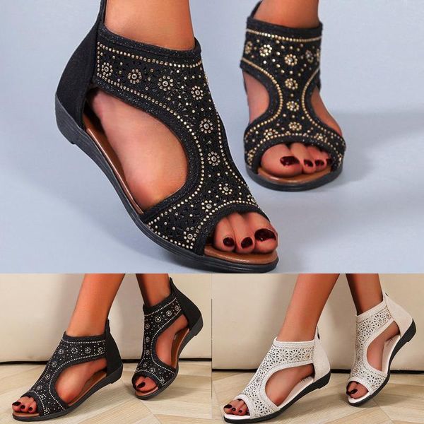 sandals casual shoes bling breathable flats slip-on round toe women slippers 2021 summer rome retro sandalias mujer, Black
sandals casual shoes bling breathable flats slip-on round toe women slippers 2021 summer rome retro sandalias mujer, Black
