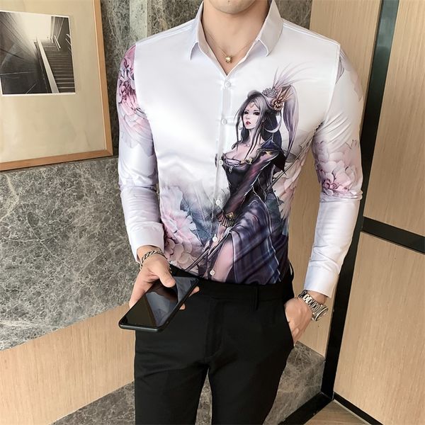 2021 black/white shirt all game fall new sleeve long korean men's clothes thin fine print blouse m7o3, Black;brown
2021 black/white shirt all game fall new sleeve long korean men's clothes thin fine print blouse m7o3, Black;brown