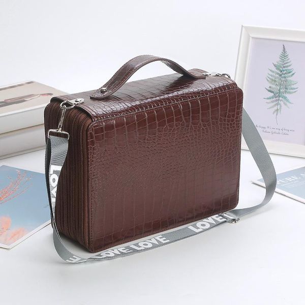 pencil cases crocodile pattern leather 252 slot portable case holder shoulder strap 5 layers zipper large capacity art supplies
pencil cases crocodile pattern leather 252 slot portable case holder shoulder strap 5 layers zipper large capacity art supplies