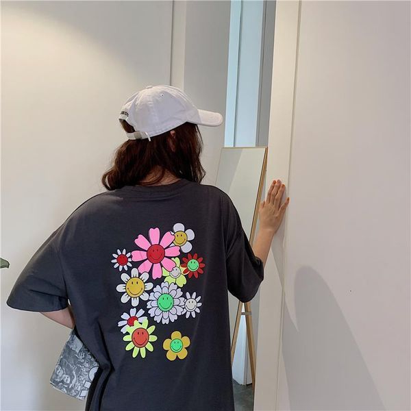 spring and summer flower print loose gray short-sleeved t-shirt ladies t-shirt weird things gothic dropshipping korean, White
spring and summer flower print loose gray short-sleeved t-shirt ladies t-shirt weird things gothic dropshipping korean, White
