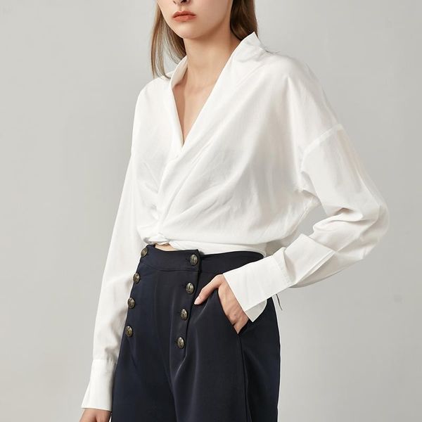 women's blouses & shirts hstar autumn winter long-sleeved bandage female cotton blouse women shirt casual v-neck ladies blusas, White
women's blouses & shirts hstar autumn winter long-sleeved bandage female cotton blouse women shirt casual v-neck ladies blusas, White