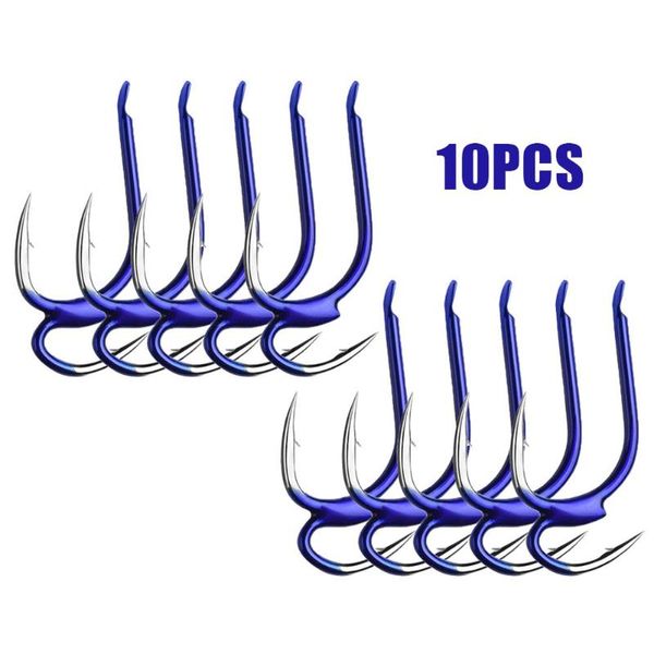fishing hooks 10pcs high carbon steel strong double strength sharp royal blue barbed thickened 4#~12# tackle gear pesca
fishing hooks 10pcs high carbon steel strong double strength sharp royal blue barbed thickened 4#~12# tackle gear pesca