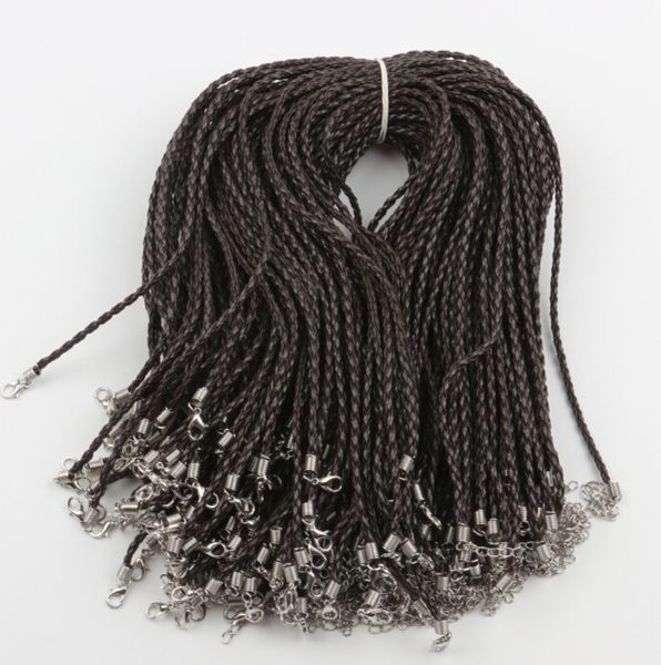 100pcs/lot 9colors braided black royal blue pink leather clasp knit chains necklaces 0.3x46cm jewelry diy, Silver
100pcs/lot 9colors braided black royal blue pink leather clasp knit chains necklaces 0.3x46cm jewelry diy, Silver