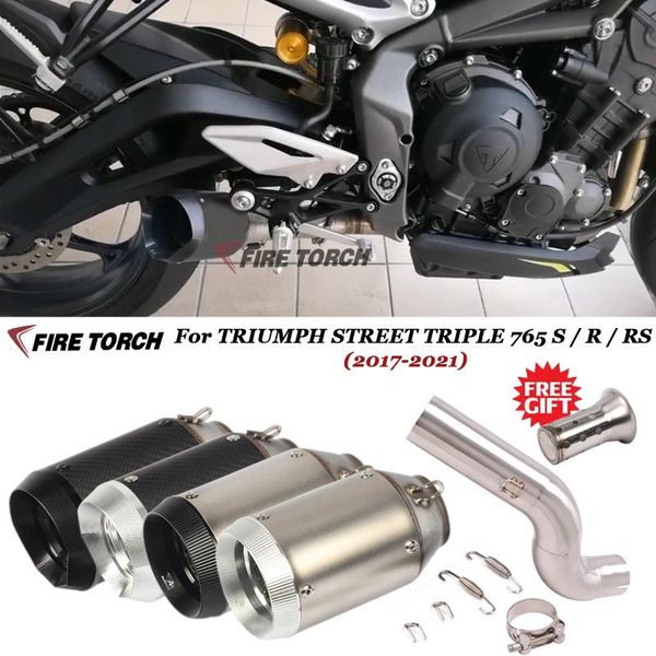 motorcycle exhaust system modified muffler middle link pipe catalyst delete for street triple 765s/r/ 2021 -
motorcycle exhaust system modified muffler middle link pipe catalyst delete for street triple 765s/r/ 2021 -