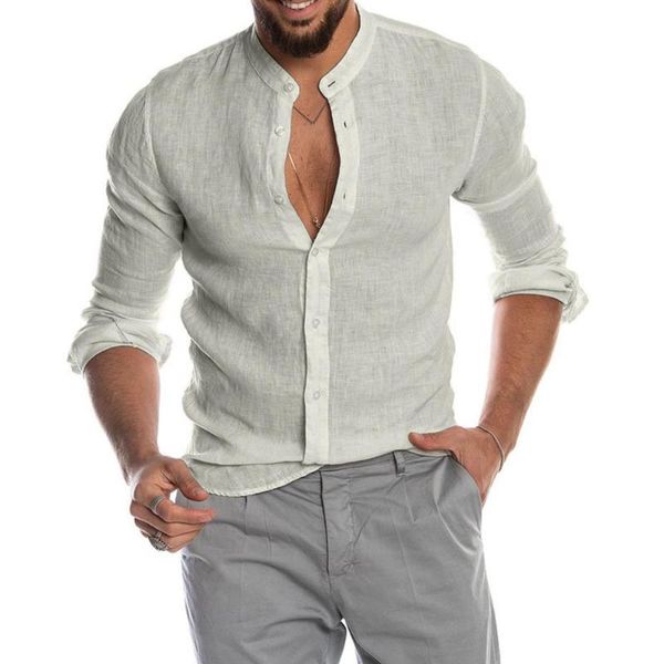 men's casual shirts 2021 blouse cotton linen shirt loose short sleeve tee spring autumn summer handsome men, White;black
men's casual shirts 2021 blouse cotton linen shirt loose short sleeve tee spring autumn summer handsome men, White;black