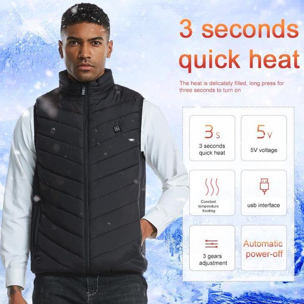 heated jackets vest down cotton outdoor coat usb electric heating sleeveless jacket warm winter thermal coat, Gray;blue
heated jackets vest down cotton outdoor coat usb electric heating sleeveless jacket warm winter thermal coat, Gray;blue