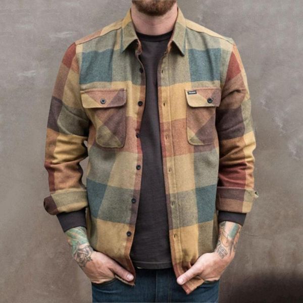 men's casual shirts fashion printed buttoned shirt men turn-down collar coats vintage plaid jacket 2021 autumn mens streetwear, White;black
men's casual shirts fashion printed buttoned shirt men turn-down collar coats vintage plaid jacket 2021 autumn mens streetwear, White;black