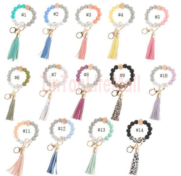 dhl silicone beaded bangle keychain with tassel for women party favor wristlet key ring bracelet
dhl silicone beaded bangle keychain with tassel for women party favor wristlet key ring bracelet