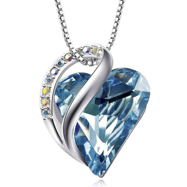 fashion love heart pendant necklace made with austrian crystals birthstone jewelry gifts for women, Silver
fashion love heart pendant necklace made with austrian crystals birthstone jewelry gifts for women, Silver