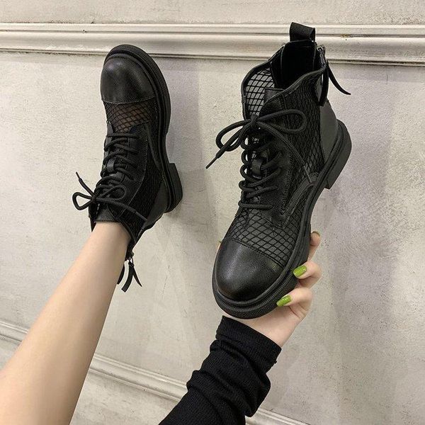 sandals mesh hollow women's breathable thin boots 2021 summer all-match ankle, Black
sandals mesh hollow women's breathable thin boots 2021 summer all-match ankle, Black