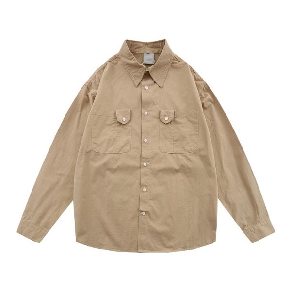 men's casual shirts solid color long sleeved shirt mens autumn pocket amekaji loose lapel men, White;black
men's casual shirts solid color long sleeved shirt mens autumn pocket amekaji loose lapel men, White;black