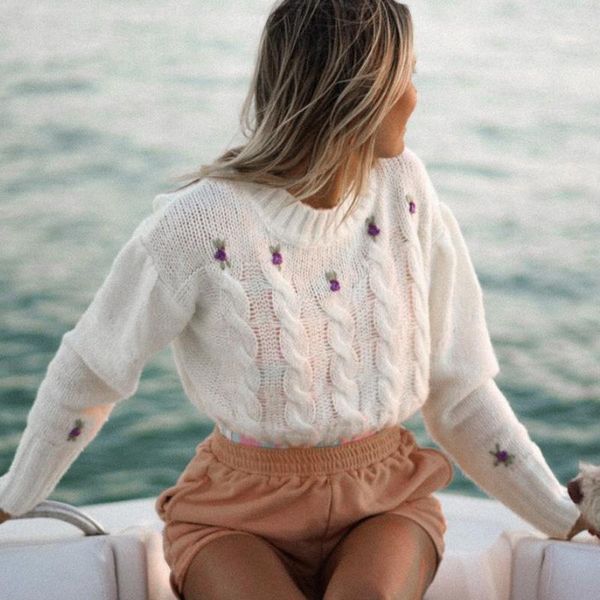 women's sweaters woman 2021 knitted women pullover sweater autumn puff sleeve female solid embroidery leisure jumper wholesale, White;black
women's sweaters woman 2021 knitted women pullover sweater autumn puff sleeve female solid embroidery leisure jumper wholesale, White;black