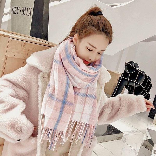scarves scarf female student korean version of japanese plaid tassel as a gift for her classmates friend winter warm sca, Blue;gray
scarves scarf female student korean version of japanese plaid tassel as a gift for her classmates friend winter warm sca, Blue;gray