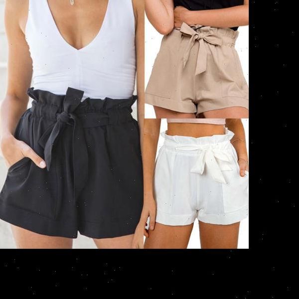 women summer high waist shorts lady casual mini short pocket ruffle waist belt bandage bowknot shorts, White;black
women summer high waist shorts lady casual mini short pocket ruffle waist belt bandage bowknot shorts, White;black