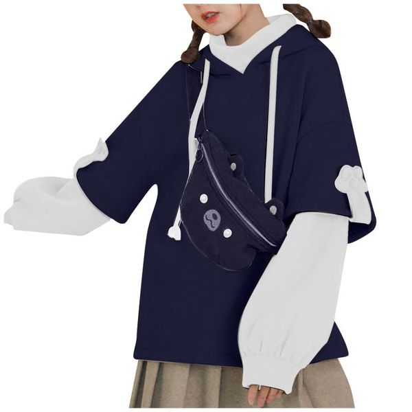 women's hoodies & sweatshirts fashion hoodie bear backpack long sleeve casual women korean sweatshirt 1pc blouse +1pc cute bag, Black
women's hoodies & sweatshirts fashion hoodie bear backpack long sleeve casual women korean sweatshirt 1pc blouse +1pc cute bag, Black