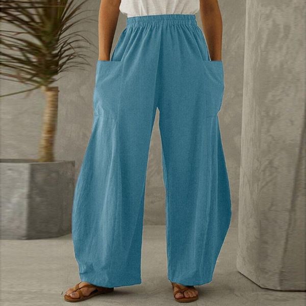 women's pants & capris vintage summer linen women casual harem solied color pockets elastic waist wide leg female clouth pant fashion, Black;white
women's pants & capris vintage summer linen women casual harem solied color pockets elastic waist wide leg female clouth pant fashion, Black;white