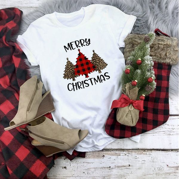 christmas women's bottoming shirt christmas cute print round neck t-shirt women, White
christmas women's bottoming shirt christmas cute print round neck t-shirt women, White