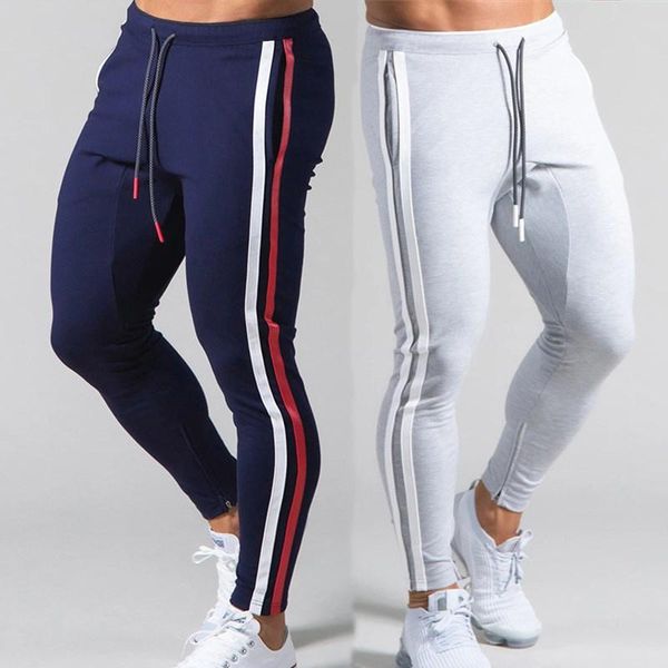 running pants joggers men striped sweatpants casual long fitness workout track trousers, Black;blue
running pants joggers men striped sweatpants casual long fitness workout track trousers, Black;blue