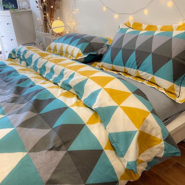 bedding sets classic nordic set cotton simple plaid sheets comforter bed colchas para cama bedroom textile dj60bs
bedding sets classic nordic set cotton simple plaid sheets comforter bed colchas para cama bedroom textile dj60bs