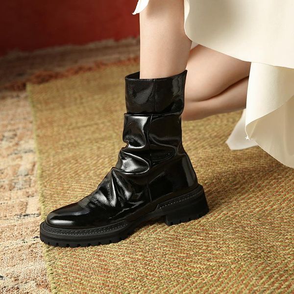 boots genuine leather ladies ankle autumn zipper low heels for women winter est party basic shoes woman, Black
boots genuine leather ladies ankle autumn zipper low heels for women winter est party basic shoes woman, Black