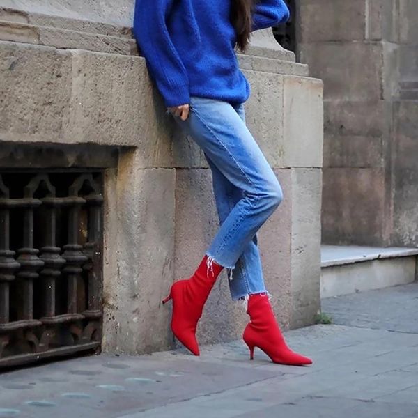 boots net red short black thin middle tube high heel plush socks elastic pointed women's shoes
boots net red short black thin middle tube high heel plush socks elastic pointed women's shoes