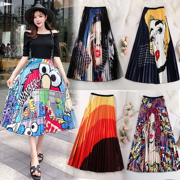 skirts spring and summer 2021 european american women's cartoon printed pleated skirt all-match elastic, Black
skirts spring and summer 2021 european american women's cartoon printed pleated skirt all-match elastic, Black