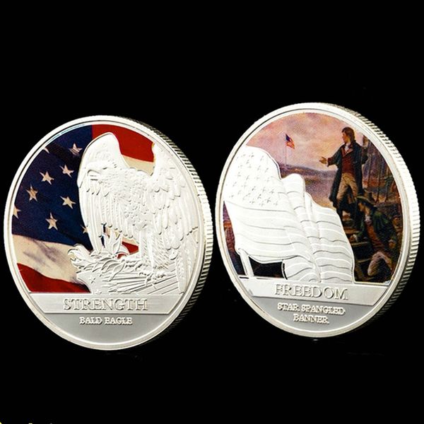 silver eagle coin usa statue of liberty strength bald eagle silver plated metal challenge coin collection
silver eagle coin usa statue of liberty strength bald eagle silver plated metal challenge coin collection