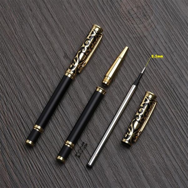 ballpoint pens 1pc luxury business office sign pen hollow metal student writing school rollerball stationery supplies, Blue;orange
ballpoint pens 1pc luxury business office sign pen hollow metal student writing school rollerball stationery supplies, Blue;orange