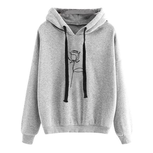 women gray hoodies sweatshirts casual pullovers flower print solid loose drawstring long sleeve sweatshirt mujer suéteres, Black
women gray hoodies sweatshirts casual pullovers flower print solid loose drawstring long sleeve sweatshirt mujer suéteres, Black