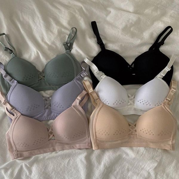 bras 2021 underwear women's wireless thin big chest small push up adjustable high school student girl bra, Red;black
bras 2021 underwear women's wireless thin big chest small push up adjustable high school student girl bra, Red;black