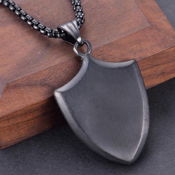 pendant necklaces japan and south korea fashion simple triangular shield necklace personality trendy male students versatile accessories, Silver
pendant necklaces japan and south korea fashion simple triangular shield necklace personality trendy male students versatile accessories, Silver