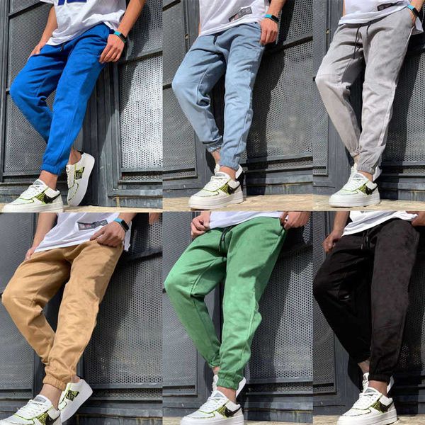 2021 spring and autumn solid color casual pants baggy loose sports legged men's, Black
2021 spring and autumn solid color casual pants baggy loose sports legged men's, Black