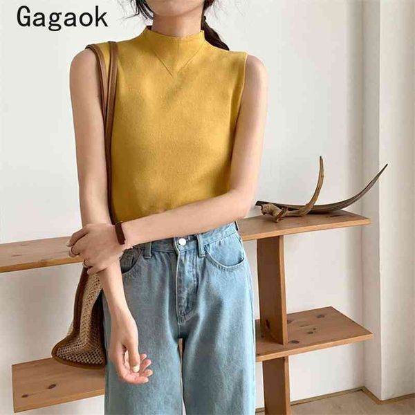 women thin base sweater spring autumn turtleneck sleeveless office lady solid sweaters chic wild pullovers k3875 210531, White;black
women thin base sweater spring autumn turtleneck sleeveless office lady solid sweaters chic wild pullovers k3875 210531, White;black