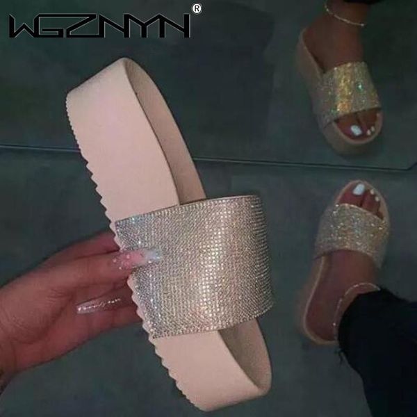 2021 summer women rhinestone platform slippers wedge sandals beach slippers calzado mujer women's fashion casual loafer, Black
2021 summer women rhinestone platform slippers wedge sandals beach slippers calzado mujer women's fashion casual loafer, Black