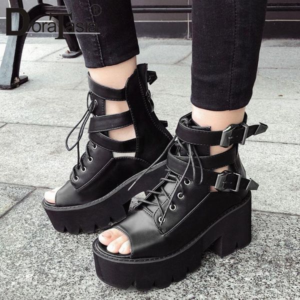 sandals doratasia brand female gothic punk platform chunky high heels buckle women cool street trendy shoes woman, Black
sandals doratasia brand female gothic punk platform chunky high heels buckle women cool street trendy shoes woman, Black