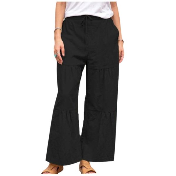 women's pants & capris cotton linen 2021 patchwork wide legs trousers elastic waist with belt pure color, Black;white
women's pants & capris cotton linen 2021 patchwork wide legs trousers elastic waist with belt pure color, Black;white