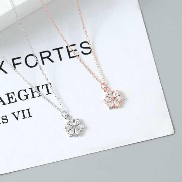 shi family snowflake necklace female 925 pure silver temperament versatile clavicle chain set with zircon pendant student jewelry, Black
shi family snowflake necklace female 925 pure silver temperament versatile clavicle chain set with zircon pendant student jewelry, Black