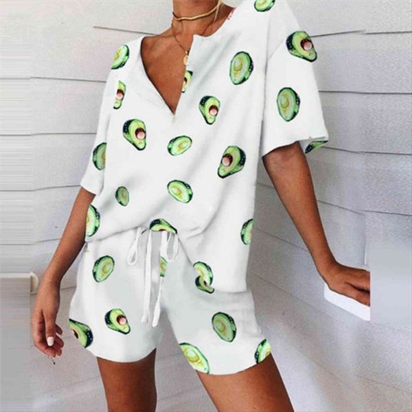print pajama set summer women sleepwear 2 piece tracksuit t shirt suits female casual v neck top, Black;red
print pajama set summer women sleepwear 2 piece tracksuit t shirt suits female casual v neck top, Black;red
