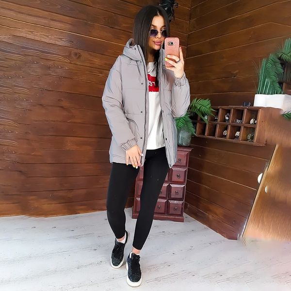 women parkas zipper winter warm thick reflective flash hooded 2021 streetwear coat outerwear jackets female gray sashes, White
women parkas zipper winter warm thick reflective flash hooded 2021 streetwear coat outerwear jackets female gray sashes, White