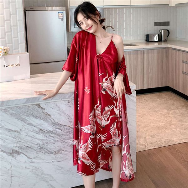 bathrobe pajama girl spring and autumn crane bride ice silk bathrobe robe red bridesmaid summer thin morning gown
bathrobe pajama girl spring and autumn crane bride ice silk bathrobe robe red bridesmaid summer thin morning gown
