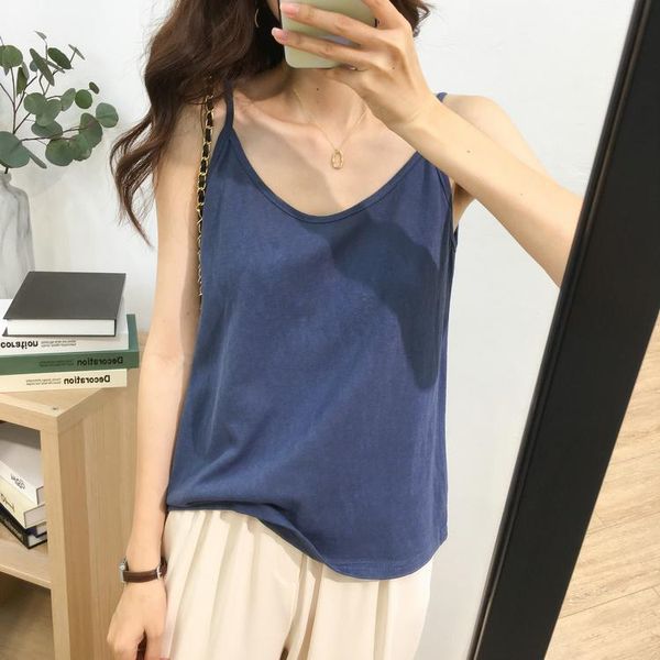 women's tanks & camis summer cotton women solid color loose thin basic fashion sleeveless yoyikamomo, White
women's tanks & camis summer cotton women solid color loose thin basic fashion sleeveless yoyikamomo, White