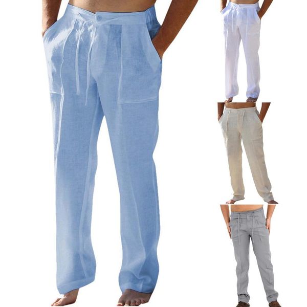 men's pants mens cotton linen casual for men summer clothing solid straight loose streetwear ropa hombre, Black
men's pants mens cotton linen casual for men summer clothing solid straight loose streetwear ropa hombre, Black