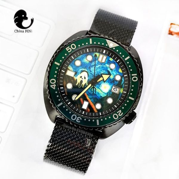 wristwatches official shop modified custom features men's diving watch nh35a mechanical 6105 black ghost limited edition waterproof, Slivery;brown
wristwatches official shop modified custom features men's diving watch nh35a mechanical 6105 black ghost limited edition waterproof, Slivery;brown