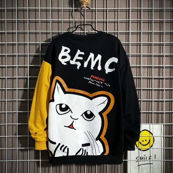 2021 new bonito outono moda gato hoodies dos homens coreano hip hop casual sweatshirts feminino o-pescoo hoodie moletom engraado harajuku ro, Black
2021 new bonito outono moda gato hoodies dos homens coreano hip hop casual sweatshirts feminino o-pescoo hoodie moletom engraado harajuku ro, Black