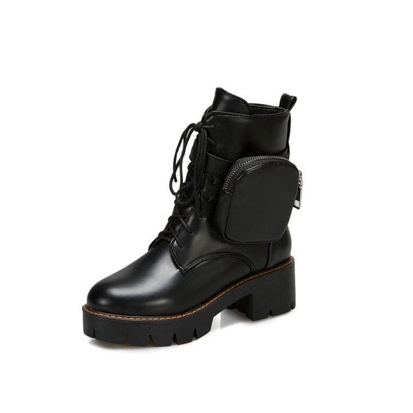 boots warm boots, matte women's shoes, waterproof outdoor style riding 34-43 in 2021, Black