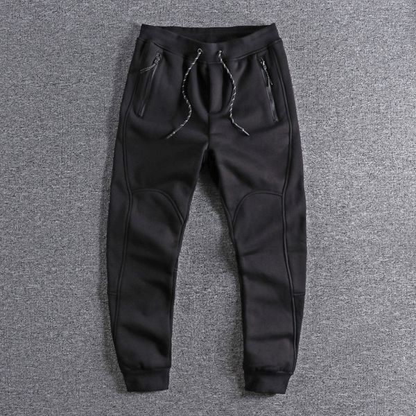 stitching slim fit small foot men's pants, plush thickened warm european and american casual pants in winter trouser 981 7b6p, Black
stitching slim fit small foot men's pants, plush thickened warm european and american casual pants in winter trouser 981 7b6p, Black