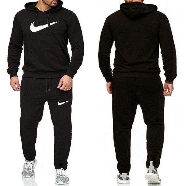 hooded leisure sports printed fleece black sweater + trousers 2-piece men's suit, Gray
hooded leisure sports printed fleece black sweater + trousers 2-piece men's suit, Gray